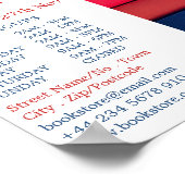 Rij boeken, boekwinkel Adverteren Poster (Hoek)