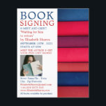 Rij boeken, schrijversboekenhandtekening Advertere Flyer<br><div class="desc">Rij boeken,  schrijvers die het ondertekenen Adverteren brochures door de winkel van het Visitekaartje.</div>