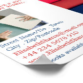 Rij boeken, schrijversboekenhandtekening Advertere Poster (Hoek)