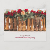 Rij Boots met bloemen Briefkaart (Voorkant)