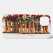 Rij Boots met bloemen Case-Mate iPhone Case (Achterkant (horizontaal))