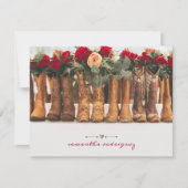 Rij Boots met bloemen Notitiekaartje (Voorkant)