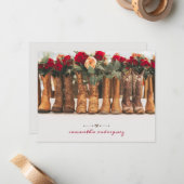 Rij Boots met bloemen Notitiekaartje (Voorkant / Achterkant in situ)