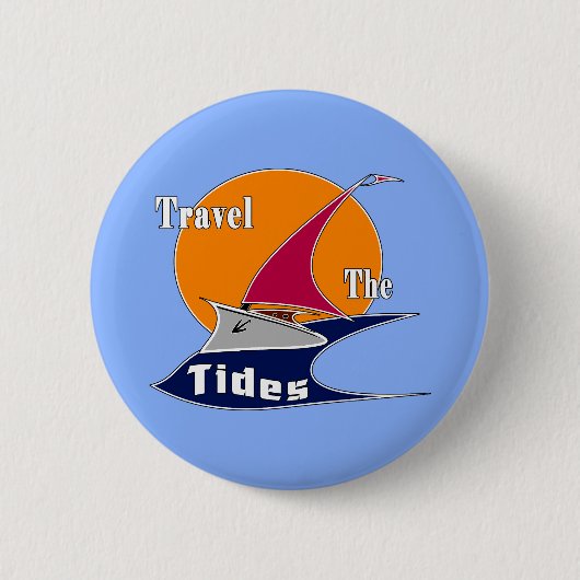 Rij de tij ronde button 5,7 cm (Voorkant)