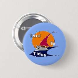 Rij de tij ronde button 5,7 cm
