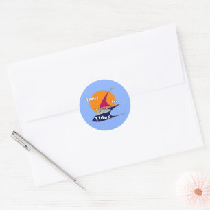 Rij de tij ronde sticker