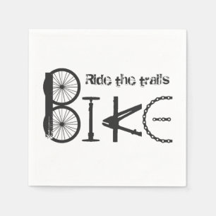 Rij de Trails Quote Bike Graffiti Art Servetten