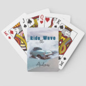 Rij de Waves Quote Aqua  Motorvoertuig Pl Pokerkaarten (Achterkant)
