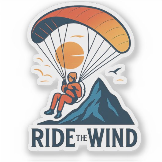 Rij de wind sticker (Voorkant)