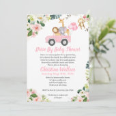 Rij door babydouche voor meisjes kaart (Staand voorkant)