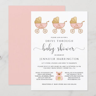 Rij door een schoenpoetster voor baby's kaart