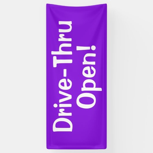 Rij door open! Spandoek (Verticaal)