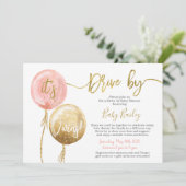 Rij door Twins Baby shower meisje Kaart (Staand voorkant)