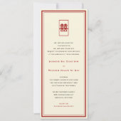 Rij dubbelgeluk Eenvoudig Chinees huwelijk Kaart (Voorkant)