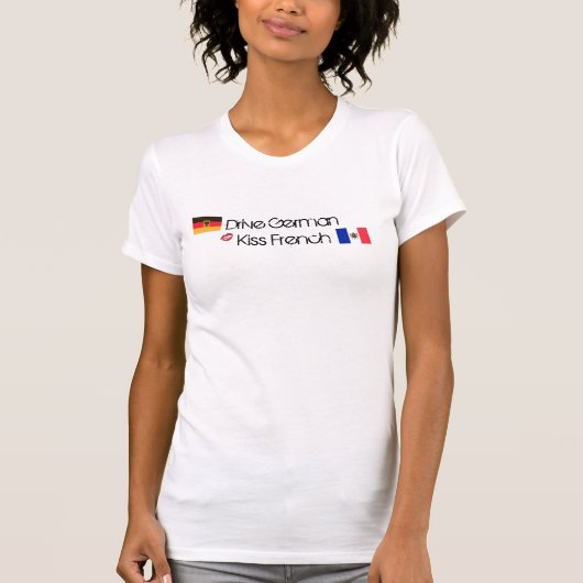 Rij Duits, Kiss French (lips) T-shirt (Voorkant)