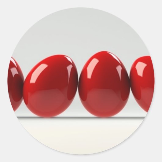 rij eieren ronde sticker (Voorkant)