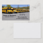 rij gele schoolbussen visitekaartje (Voorkant / Achterkant)