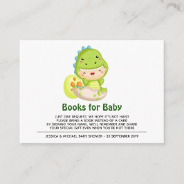 Rij Het is een dinosaurus Baby shower Boeken voor  Informatiekaartje