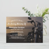 Rij hoog in de lucht | Motorrijder begrafenis Kaart (Staand voorkant)