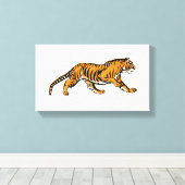 Rij! Ik ben een tijger! - accentuercanvas Canvas Afdruk (Insitu (Houten vloer))