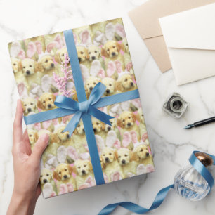 Rij Konijn Puppy's Cadeaupapier