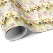 Rij Konijn Puppy's Cadeaupapier (Rol Hoek)