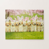 Rij Konijn Puppy's Legpuzzel (Horizontaal)