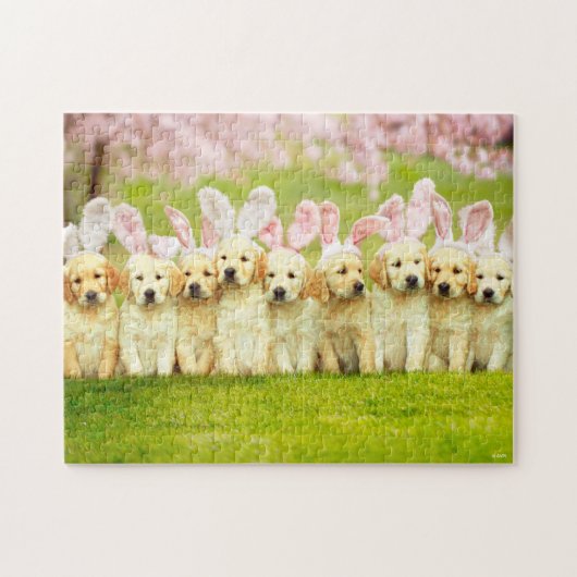 Rij Konijn Puppy's Legpuzzel (Horizontaal)