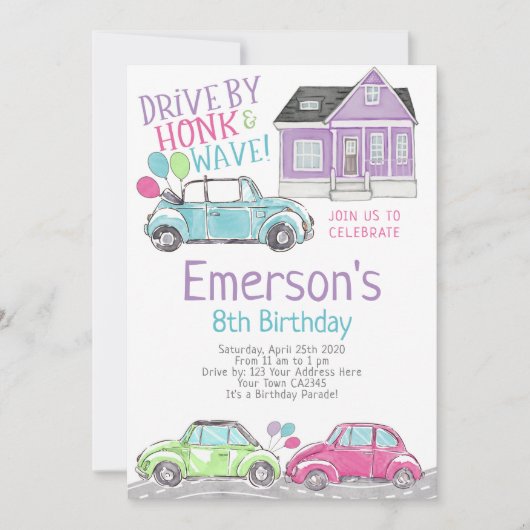 Rij langs, Birthday Parade Kaart (Voorkant)