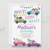 Rij langs, verjaardagsparade kaart (Voorkant)