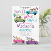 Rij langs, verjaardagsparade kaart (Staand voorkant)