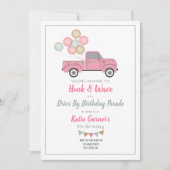 Rij Langs Verjaardagsparade Sociaal Distantiëring  Kaart (Voorkant)