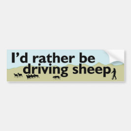 Rij liever schapen bumpersticker