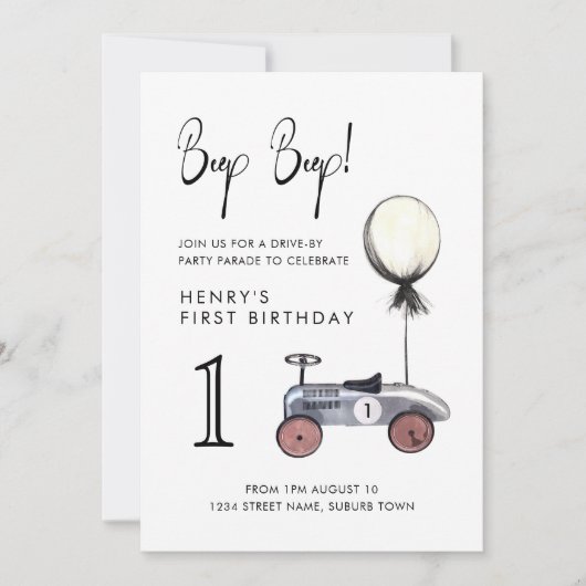 Rij met 1-jarig paradependro-minimumaantal auto kaart (Voorkant)