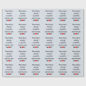 Rij met je hartmotivatie blauw cadeaupapier (Vlak)