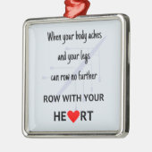 Rij met je hartmotivatie metalen ornament (Links)