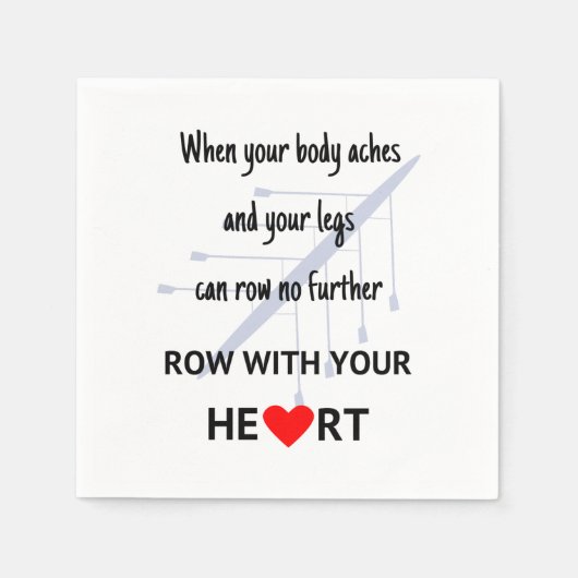 Rij met je hartmotivatie servetten (Voorkant)