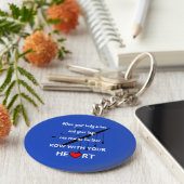 Rij met uw hart motivatie sleutelhanger (Zijkant)