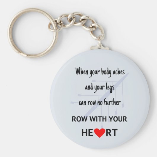 Rij met uw hart motivatie sleutelhanger (Voorkant)
