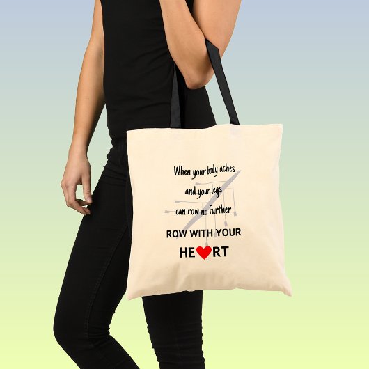 Rij met uw hart motivatie tote bag