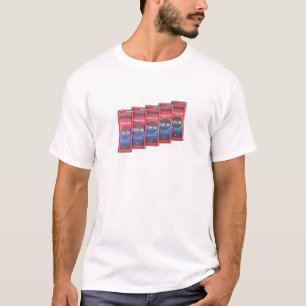 Rij met verschillende auto motoroliën t-shirt