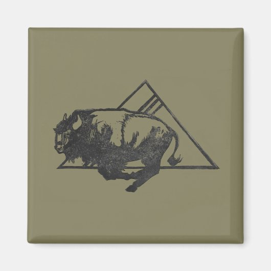 Rij naar de bergen op olijven magneet (Voorkant)