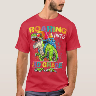Rij naar Dinosaur T Rex naar Scho T-shirt