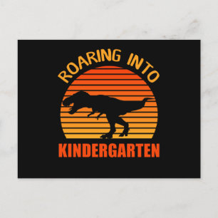 Rij naar KinderGarten terug naar school Briefkaart