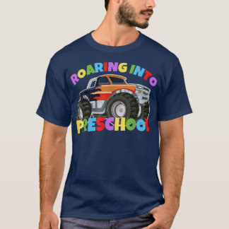 Rij naar voorschoolse monstertruck terug naar Scho T-shirt