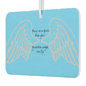 Rij nooit sneller dan je beschermengel... luchtverfrisser (Links)