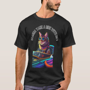Rij- of snor katten heersen altijd over de weg, wi t-shirt