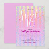 Rij op 16-jarige meisjes Rainbow Ombre Kaart (Voorkant / Achterkant)