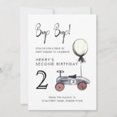 Rij op 2e verjaardag Parade Retro minimalistische  Kaart (Voorkant)