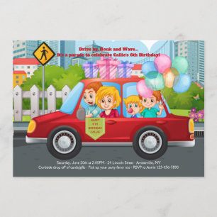 Rij op uitnodiging van de Birthday Party parade